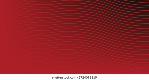 Fondo rojo ondulado con líneas negras, creando un fondo rojo dinámico y texturizado con un estilo moderno. Fondo moderno de patrón de línea ondulada.