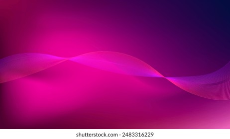 Wavy red blue blended lines with pink purple gradient mesh abstract background nice for wallpaper or banner