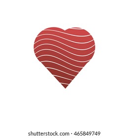 Wavy red heart