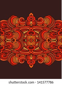 Wavy red seamless decor