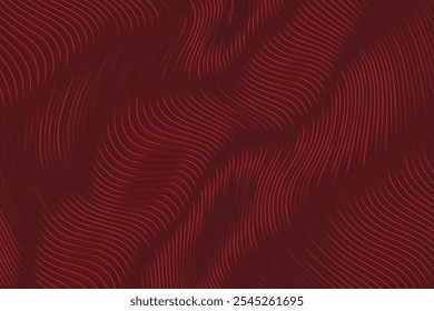 ondulado vermelho onda gráfica vetor curva sombrio místico mágico textura fundo linha preta