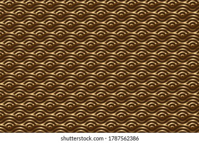 wavy Repeating pattern luxury gold small size. book cover. identity card.
