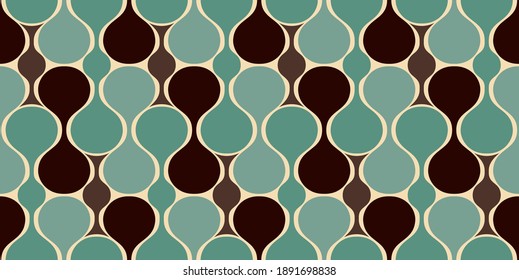 Wavy retro background. Seamless pattern.Vector.
