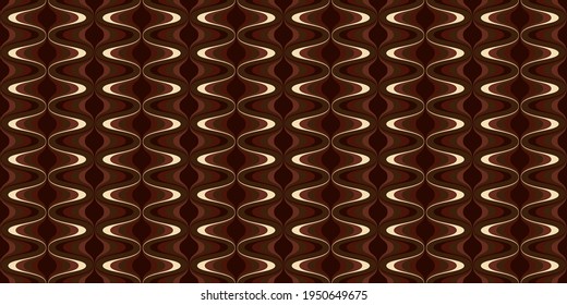 Wavy retro background. Seamless pattern.Vector.