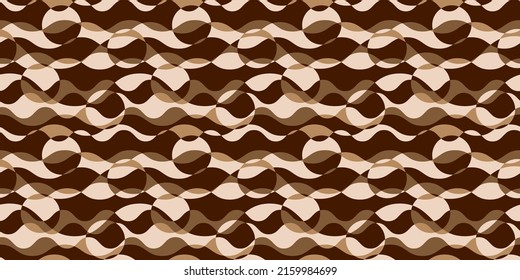 Wavy retro background. Seamless pattern.Vector.