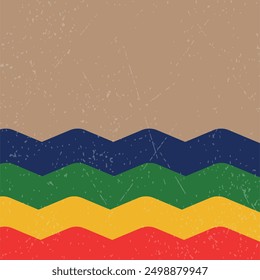 Wavy Retro Background. Vintage Background.