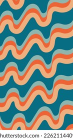 Wavy Retro Fett-Mustergrafik