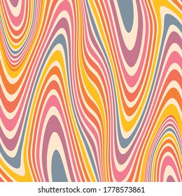 Wavy Retro Colorful Abstract background