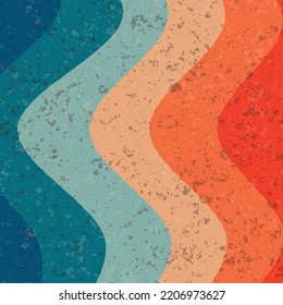 wavy retro groove background with swirling rays. vector illustration. The pattern is in the style of the seventies and sixties. Hippie style design