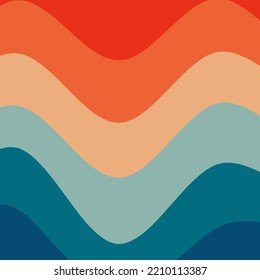 wavy retro groove background with swirling rays. vector illustration. The pattern is in the style of the seventies and sixties. Hippie style design
