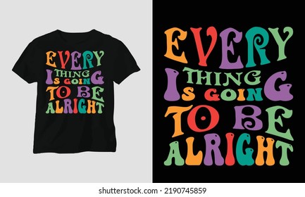 Wavy Retro Groovy T-shirt Design. vector Graphic Design T-Shirt, mag, sticker, wall mat, etc. Design vector Graphic Template