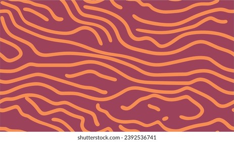 Wavy retro old style groovy background. Sushi restaurant menu pattern. Vector background for food packaging. Abstract and psychedelic background. Fish pattern. Seamless.