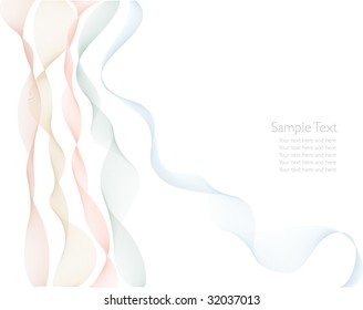 Wavy ribbon background with text area