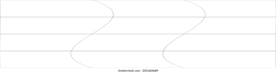 Wavy, ripple, curved distort effect long, oblong irregular rectangular wire-frame, grid, mesh, lattice and trellis lines matrix