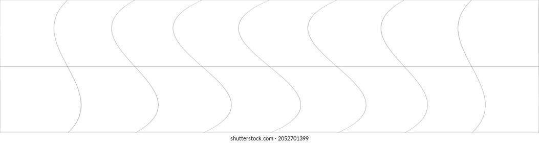 Wavy, ripple, curved distort effect long, oblong irregular rectangular wire-frame, grid, mesh, lattice and trellis lines matrix