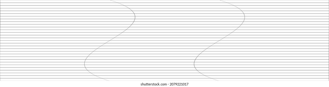 Wavy, ripple, curved distort effect long, oblong irregular rectangular wire-frame, grid, mesh, lattice and trellis lines matrix