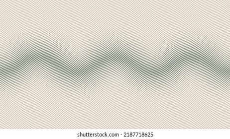 Wavy Ripple Lines Halftone Tilted Hatching Pattern Abstract Vector Waveform Pale Green Texture Isolate On Light Back. Half Tone Art Graphic Oblique Etching Strokes Aesthetical Neutral Wave Abstraction