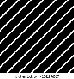 Wavy, ripple lines seamless geometric pattern, texture, background