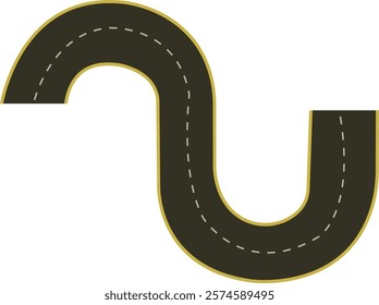 Wavy Road Illustration Icon Illustration