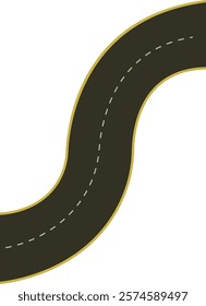 Wavy Road Illustration Icon Illustration