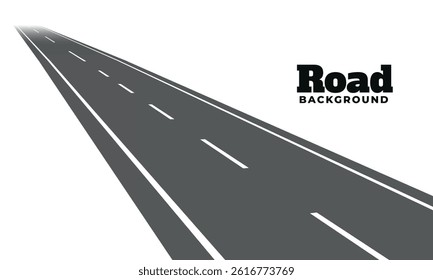 Wavy road with winding curves and horizontal path. Top view of race track and highway. Flat vector illustration isolated on white background