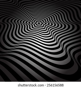 Wavy rotation movement. Vector art.