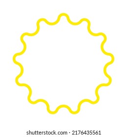 Wavy round frame.a simple figure. vector illustration