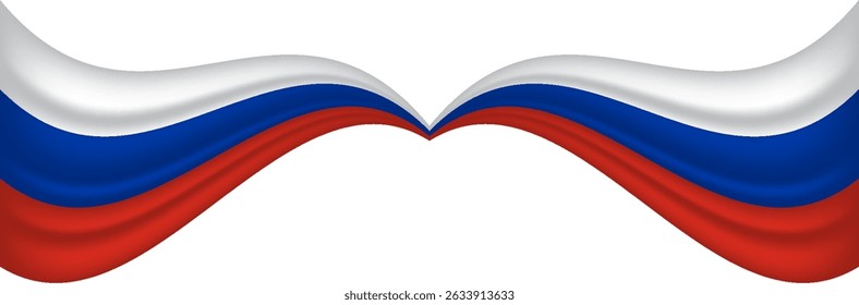 Wellen Russische Flagge Banner Vektorgrafik