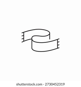 Vector de signo de icono de accesorio de bufanda ondulada