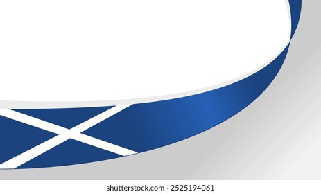 Fondo ondulado del Vector de la bandera de Escocia con el espacio de copia para el texto