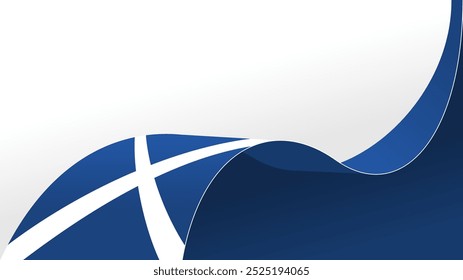 wavy scotland flag vector background with copy space for text. scotland national day