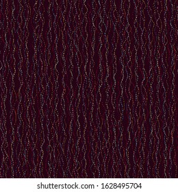 Wavy scratched lines. Abstract seamless pattern. Seamless pattern. Dark background with bright colored waves. Curves and scratches. Simple vertical backdrop for decoration, wallpaper or handywork.