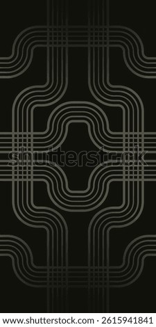 Wavy Seamless Geometric Background with Dark Color. Potrait Striped Vector Background. High Quality Vector Background Illustration
