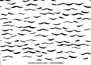 Wavy seamless grunge overlay texture. Wave Stripe Background - simple endless background for your design. Distressed artistic overlay template. EPS10 vector.