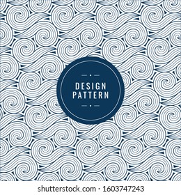 Wavy Seamless Pattern for Fabric Textile Design Art