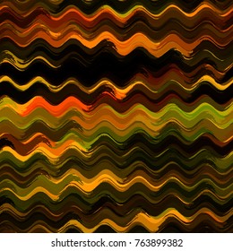 Wavy Seamless Pattern with Hand Painted Brush Strokes. Fashion Print Design with Zigzag Brush Strokes. Textile Design, Ad Zigzag Background. Holiday Seamless Wavy Striped Seamless Pattern.