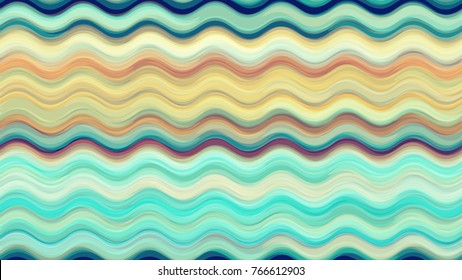 Wavy Seamless Pattern with Hand Painted Brush Strokes. Fashion Print Design with Zigzag Brush Strokes. Cloth, Textile Zigzag Background. Holiday Seamless Wavy Striped Seamless Pattern.