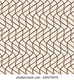 Wavy seamless pattern. Linear style vector background. 