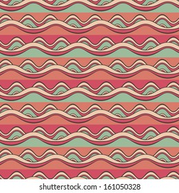 Wavy seamless pattern. Vector.