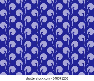 Wavy seamless pattern, vector light blue background