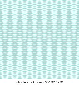 Wavy seamless vector pattern. Bright blue and white beautiful design. 
