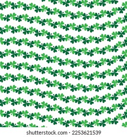 wavy shamrock stripe vector background pattern