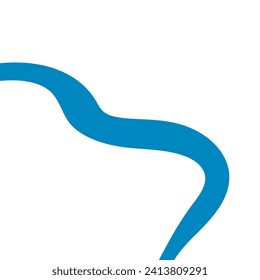 Wavy shape with  Blue colors. Vector illustration. Abstract blue swirl wave line shape white background. Flow liquid lines design element