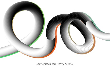 Forma ondulada con el fondo moderno del arco iris de la forma 3d del degradado colorido. Estilo mínimo para el diseño creativo de las cubiertas en un fondo blanco2