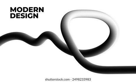 Wellenförmige Form mit Farbverlauf 3D-Form Regenbogen modernen Hintergrund. Minimaler Stil für kreatives Cover-Design auf weißem Hintergrund.