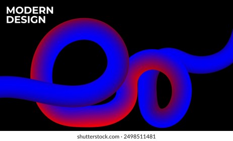 Wavy shape with Colorful Gradient 3d shape rainbow modern background. Minimal style for creative covers design on a white background.
