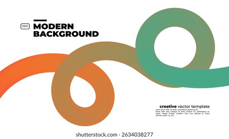 Wavy shape with Colorful gradient. Color Gradient Line Shapes. Abstract Wavy Ribbons. Vector Rainbow Spiral Design Elements. Vector illustration.
