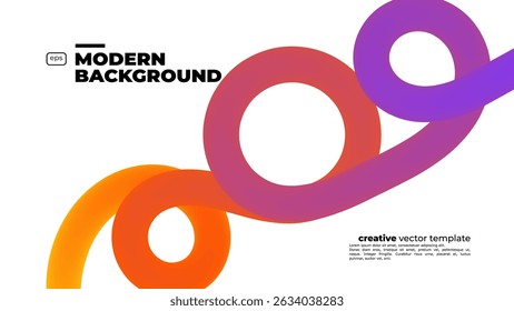 Wavy shape with Colorful gradient. Color Gradient Line Shapes. Abstract Wavy Ribbons. Vector Rainbow Spiral Design Elements. Vector illustration.