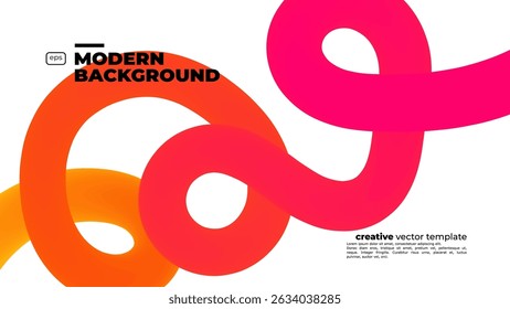Wavy shape with Colorful gradient. Color Gradient Line Shapes. Abstract Wavy Ribbons. Vector Rainbow Spiral Design Elements. Vector illustration.