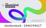 Wavy shape with Colorful Gradient. Vector illustration.